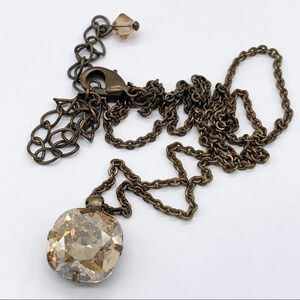 Sorrelli Peach Crystal Pendant Necklace